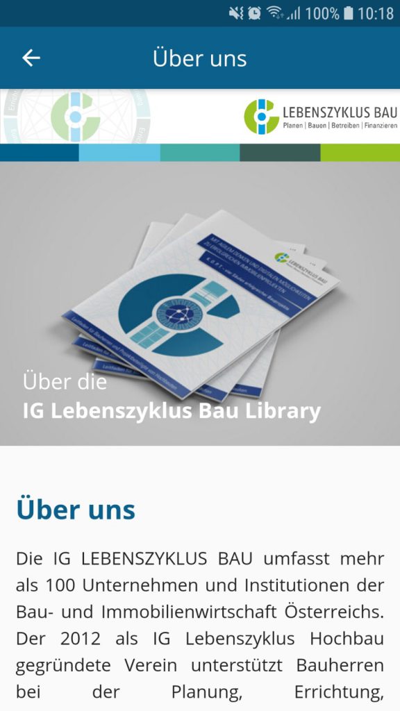 NEU: Die App der IG Lebenszyklus Bau NEU: Die App der IG Lebenszyklus Bau